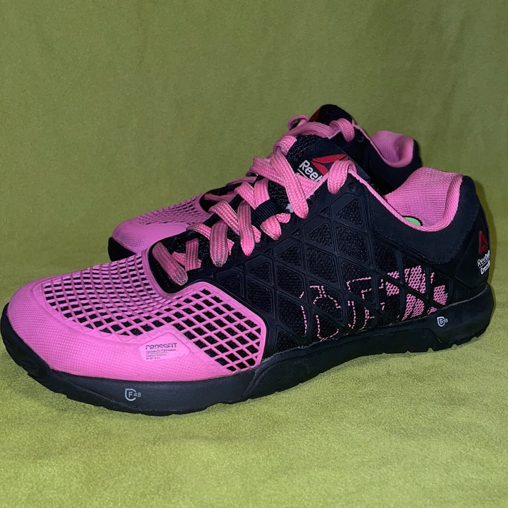 Reebok CrossFit Nano 4.0 Duracage CF74 Training Shoes Sneakers Pink Black W 6.5